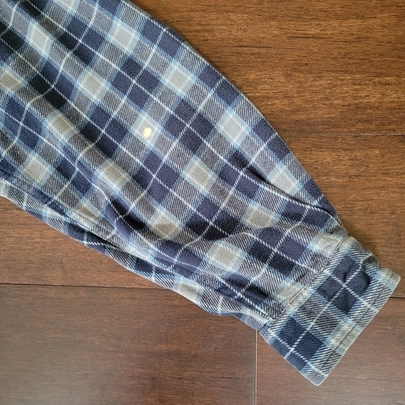 Carhartt Men's Button-Up Flannel Work Casual Shirt Size M Blue/Gray 100% Cotton - Picture 6 of 10